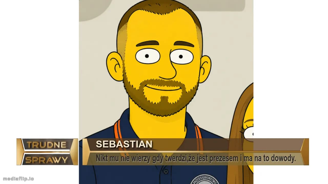 Sebastian
Nikt mu nie wierzy gdy twerdzi,że jest prezesem i ma na to dowody.