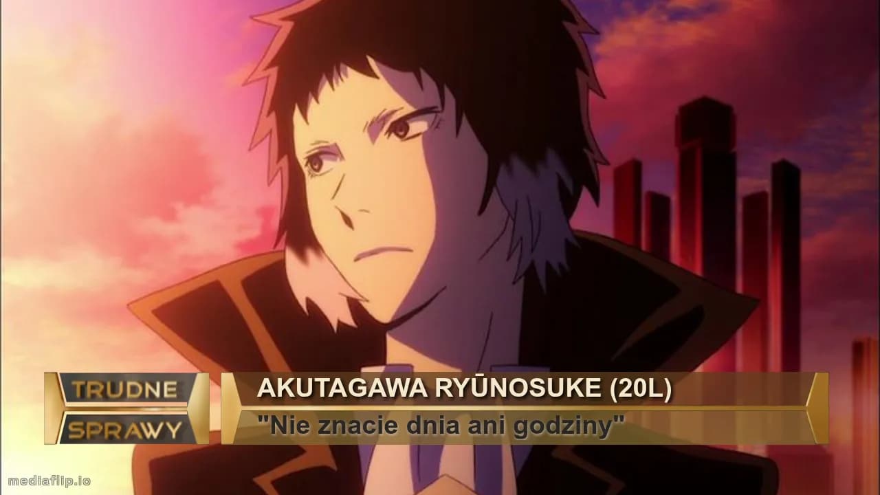 Akutagawa ryūnosuke (20l)
"Nie znacie dnia ani godziny"