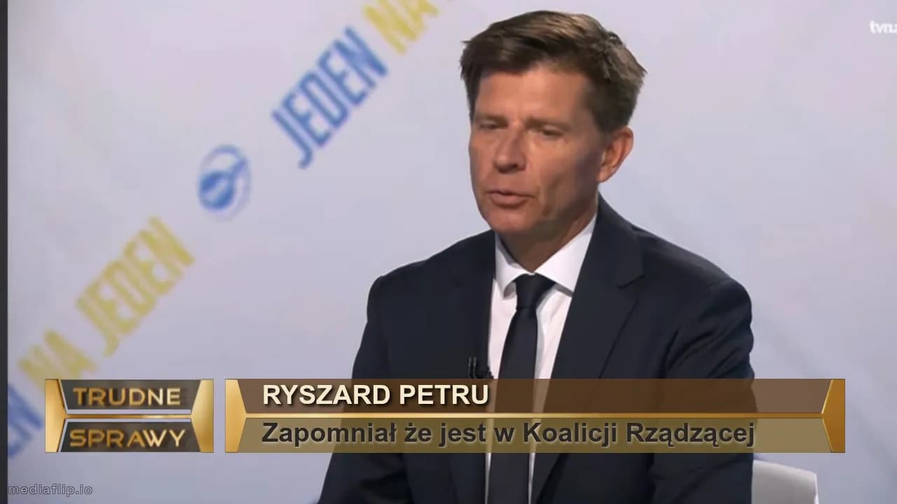 Ryszard Petru
Zapomniał że jest w Koalicji Rządzącej 