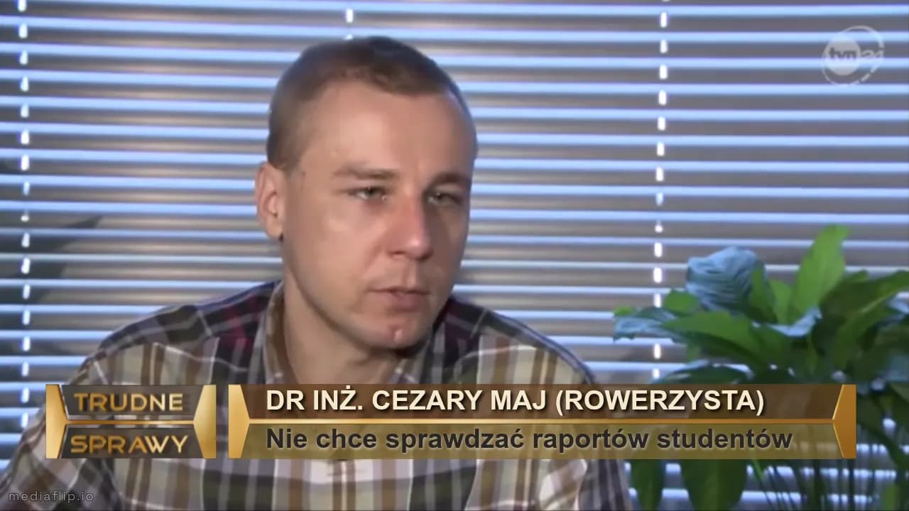 dr inż. CEZARY MAJ (rowerzysta)
Nie chce sprawdzać raportów studentów