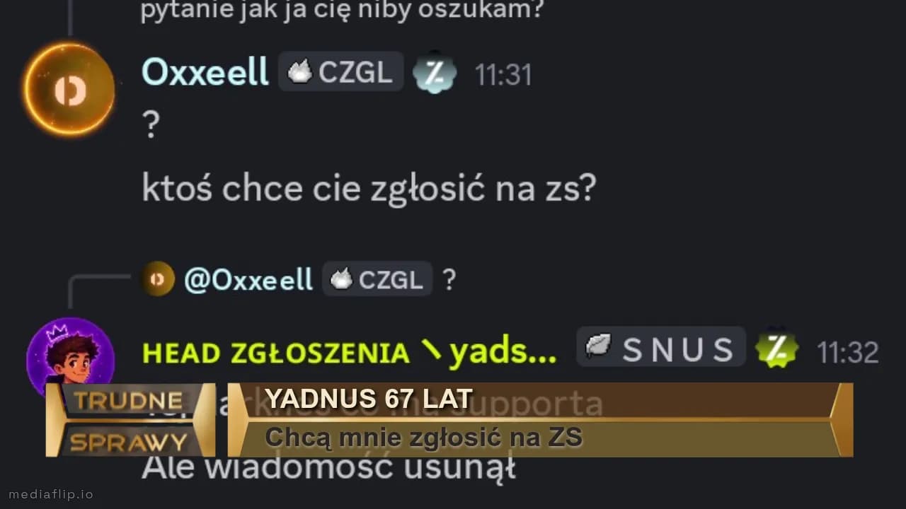 Yadnus 67 lat
Chcą mnie zgłosić na ZS