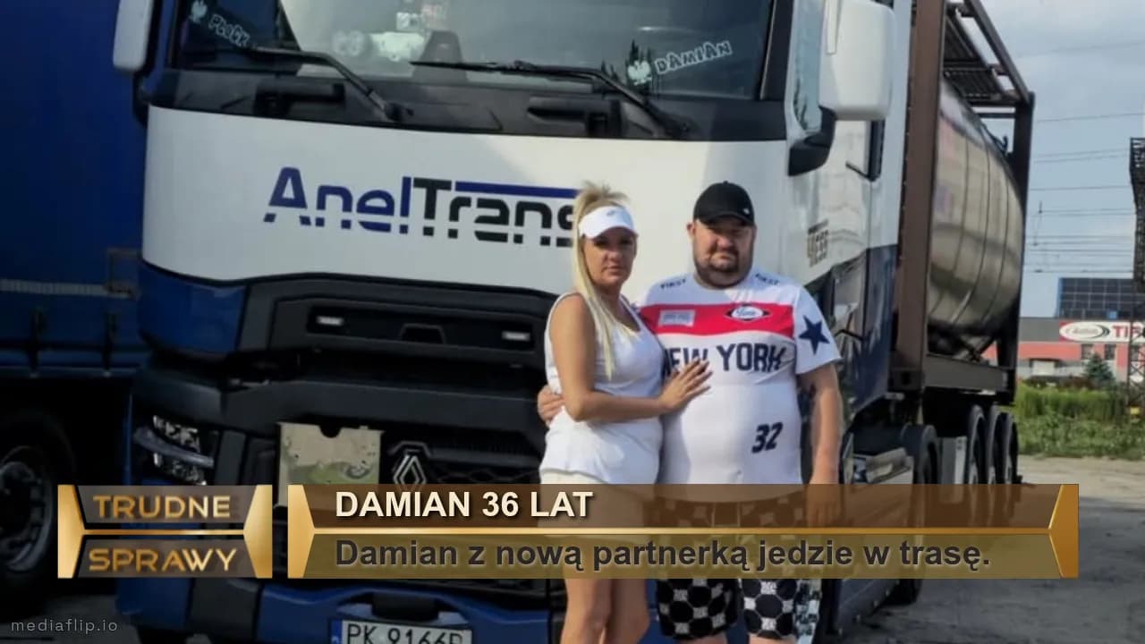 Damian 36 lat
Damian z nową partnerką jedzie w trasę.