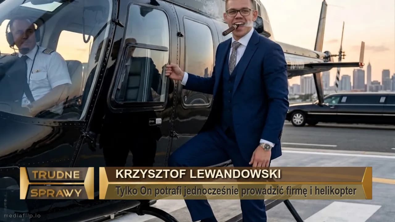 Krzysztof Lewandowski 
Tylko On potrafi jednocześnie prowadzić firmę i helikopter
