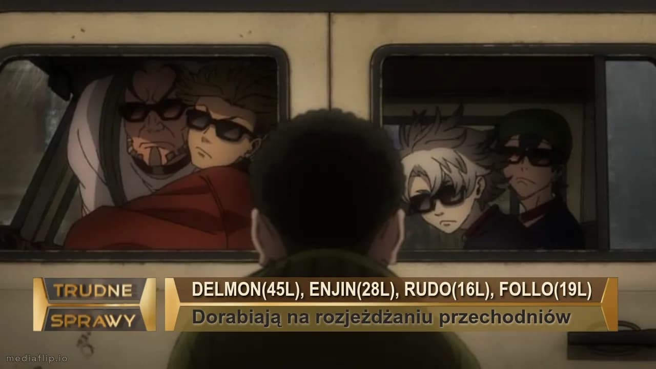 Delmon(45l), eNJIN(28L), Rudo(16l), Follo(19l)
Dorabiają na rozjeżdżaniu przechodniów