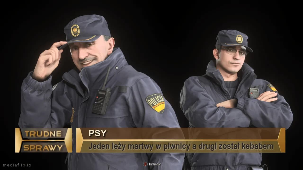 Psy
Jeden leży martwy w piwnicy a drugi został kebabem