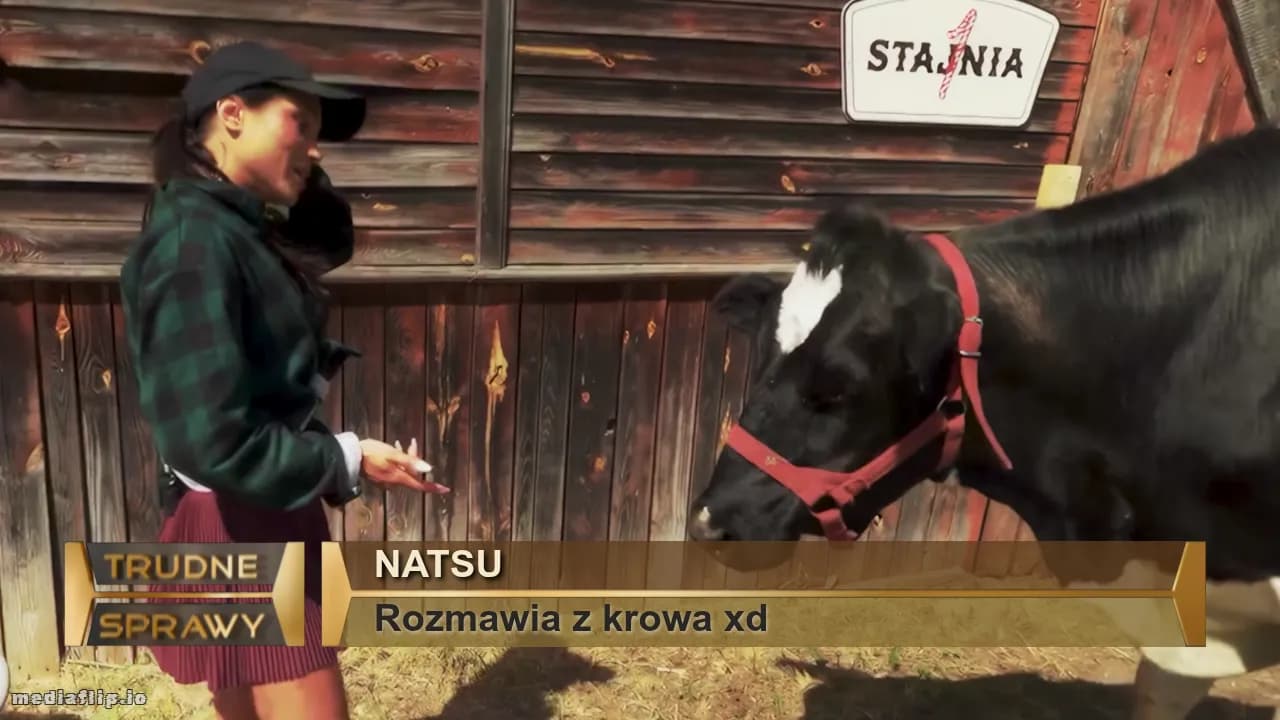 Natsu 
Rozmawia z krowa xd