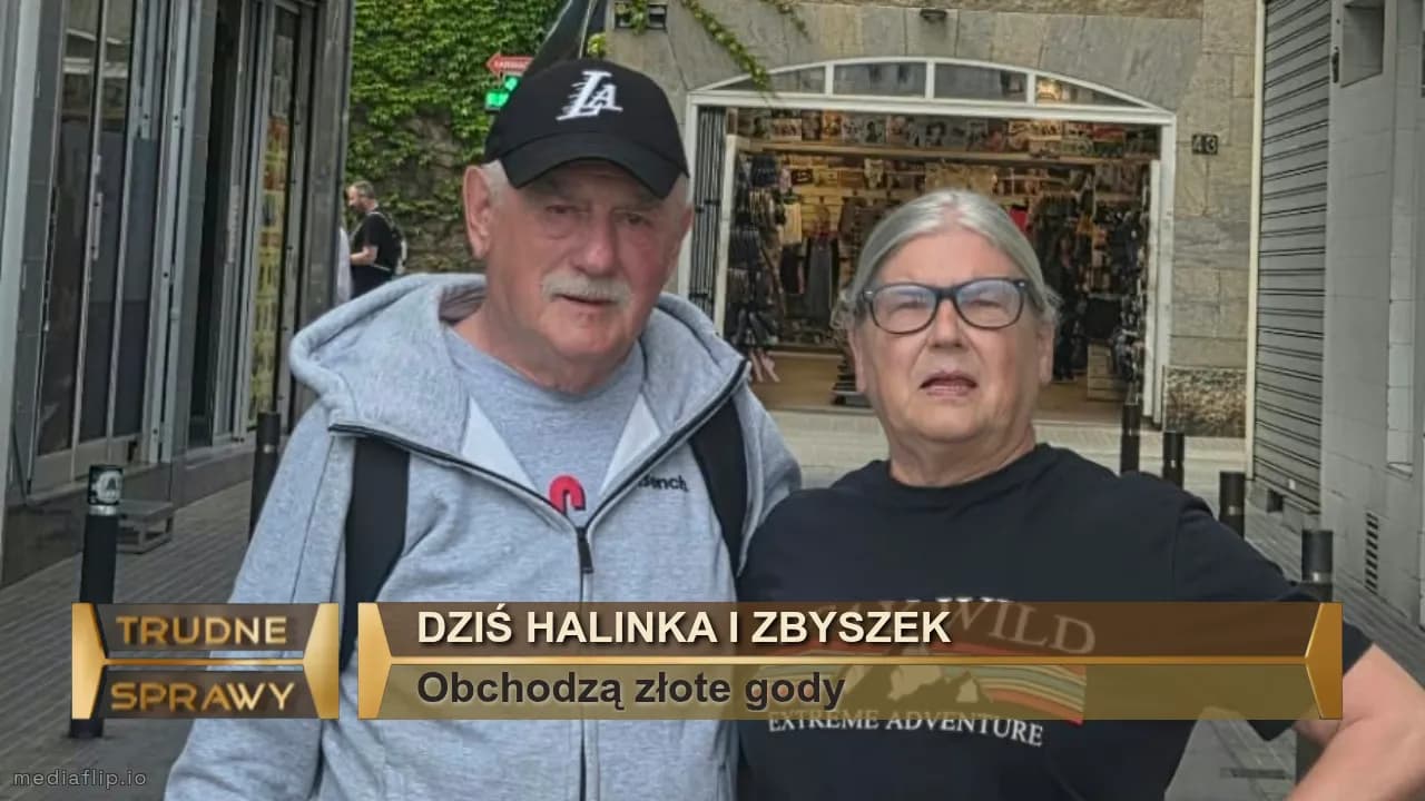 Dziś Halinka i zbyszek
Obchodzą złote gody