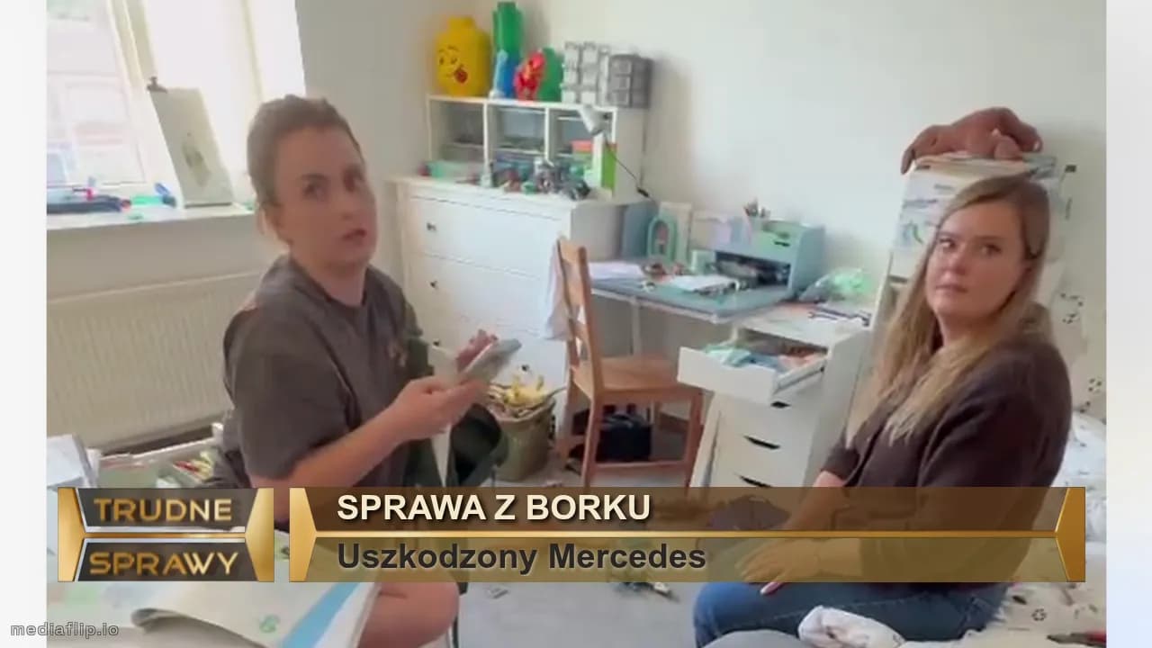 Sprawa z Borku 
Uszkodzony Mercedes 
