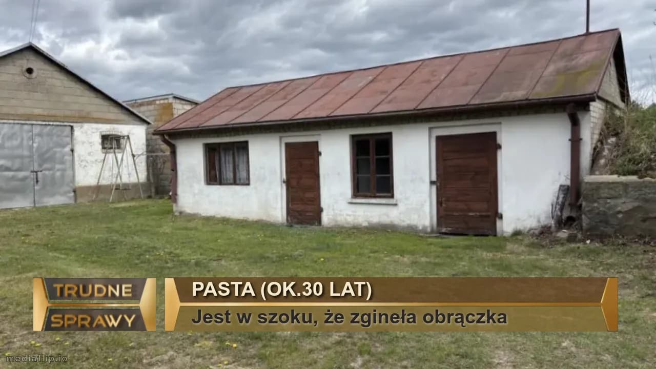 pASTA (ok.30 LAT) 
Jest w szoku, że zgineła obrączka 