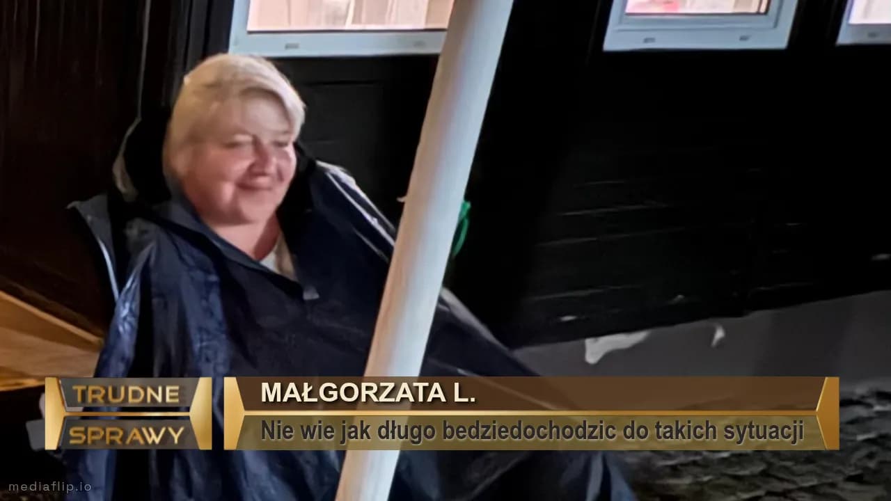 Małgorzata l.
Nie wie jak długo bedziedochodzic do takich sytuacji
