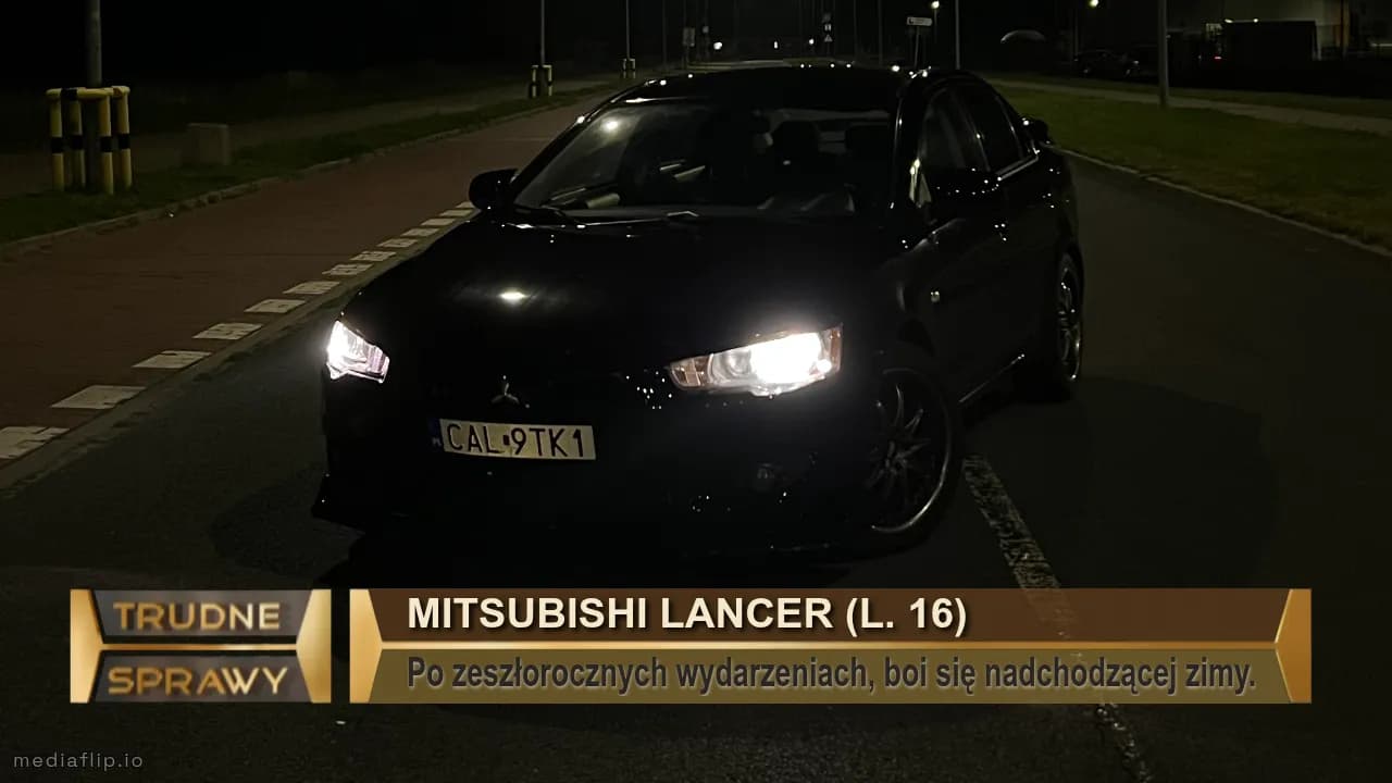 Mitsubishi lancer (l. 16)
Po zeszłorocznych wydarzeniach, boi się nadchodzącej zimy.