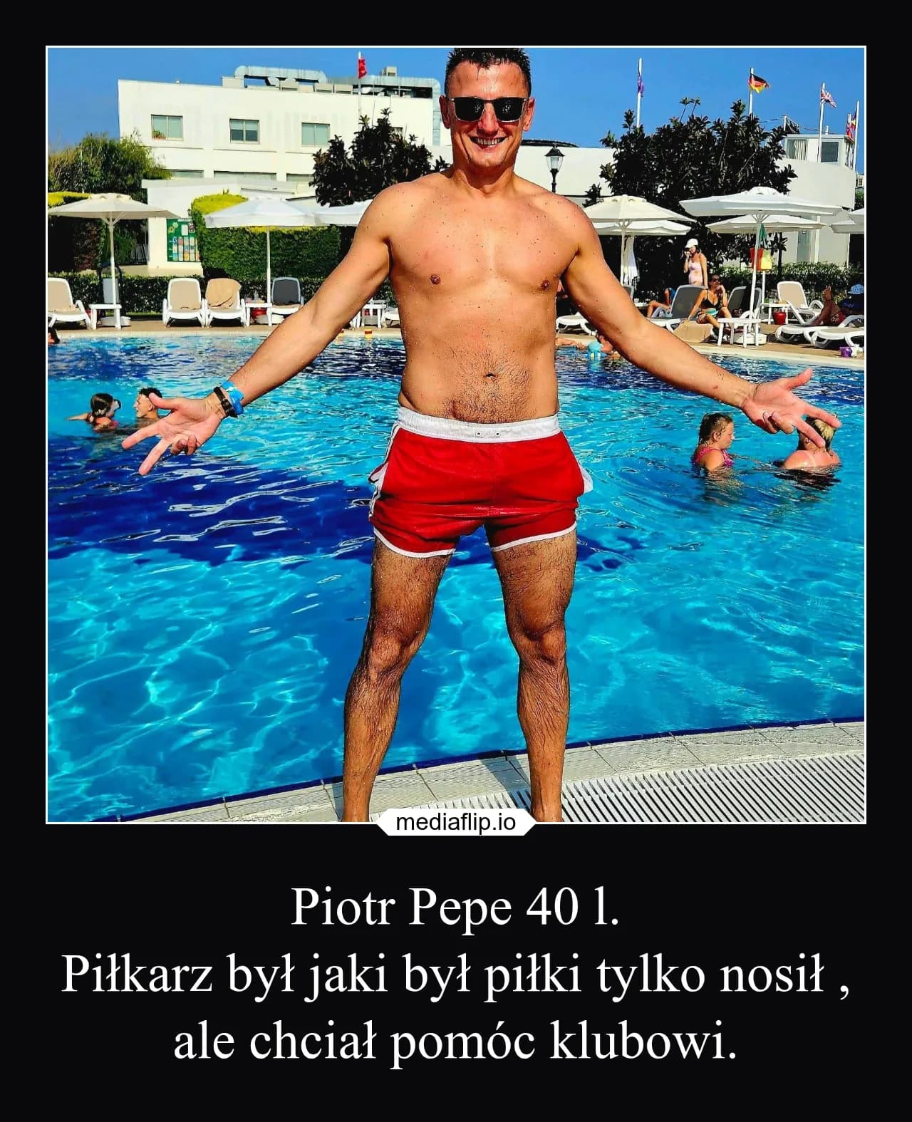 mediaflip.io - Piotr Pepe 40 l.
Piłkarz był jaki był piłki tylko nosił , ale chciał pomóc klubowi.