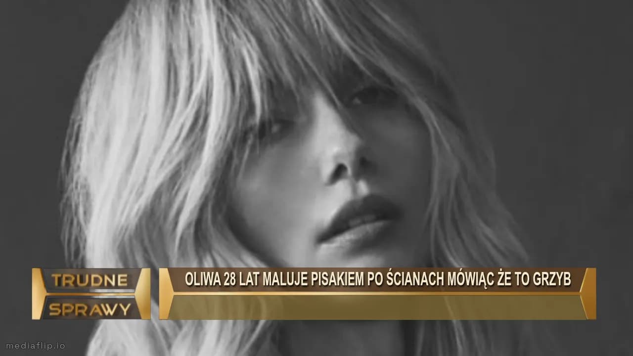 Oliwa 28 lat maluje pisakiem po ścianach mówiąc że to grzyb