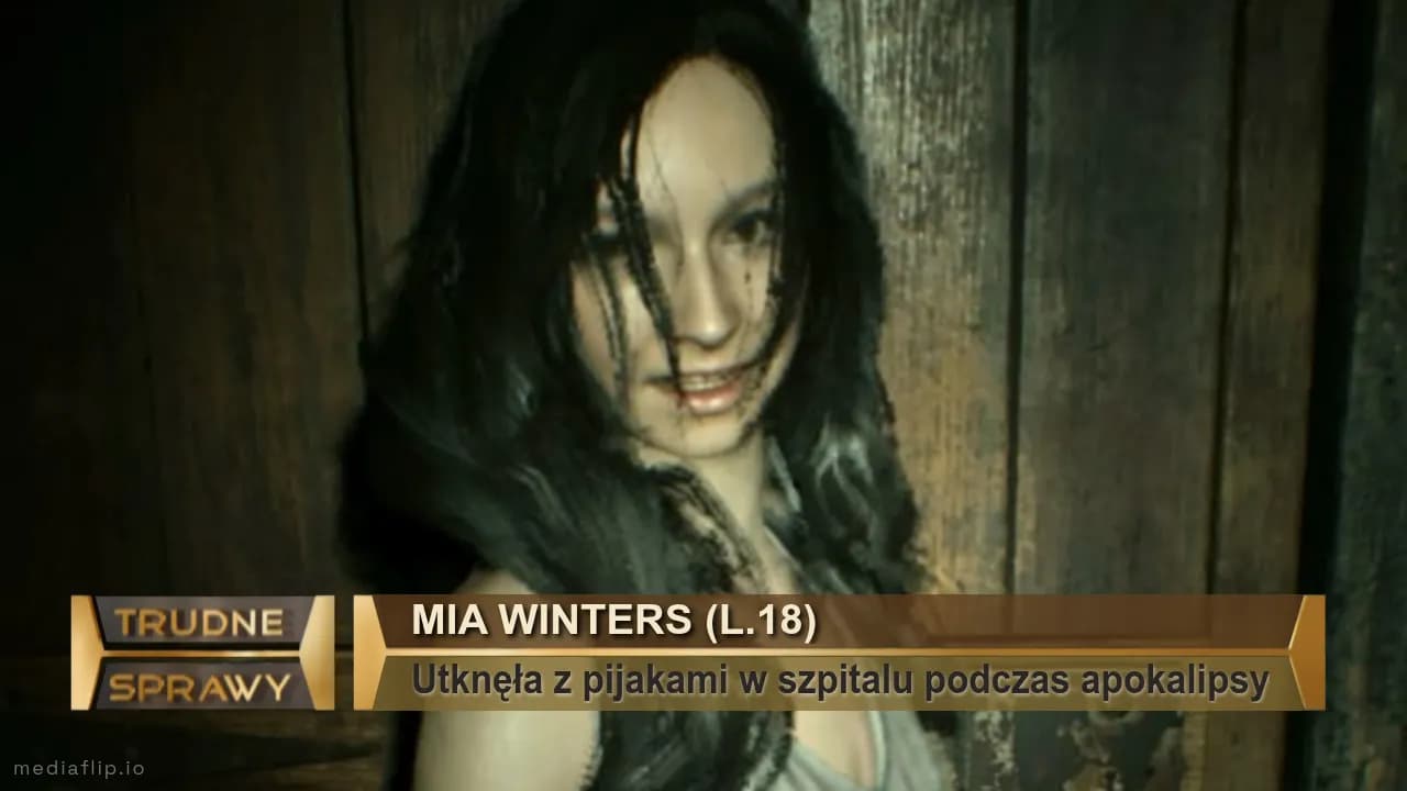 Mia winters (l.18)
Utknęła z pijakami w szpitalu podczas apokalipsy