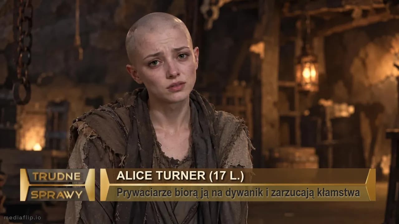 Alice turner (17 l.)
Prywaciarze biorą ją na dywanik i zarzucają kłamstwa