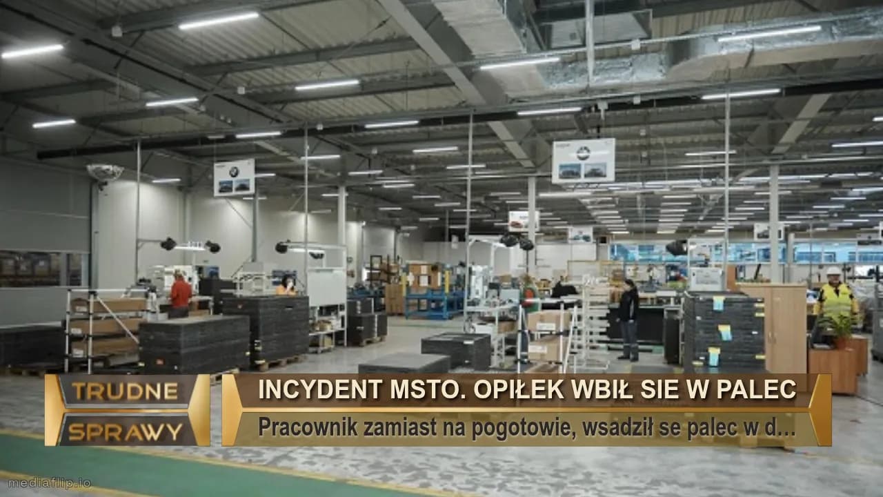 Incydent MSTO. Opiłek wbił sie w palec
Pracownik zamiast na pogotowie, wsadził se palec w d…