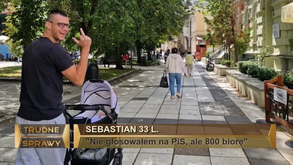 Sebastian 33 l.
"Nie głosowałem na PiS, ale 800 biorę"